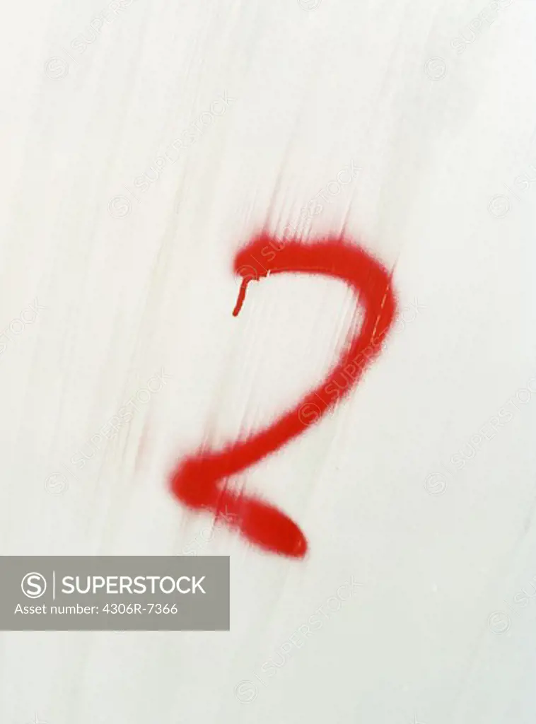 Number two written on white background