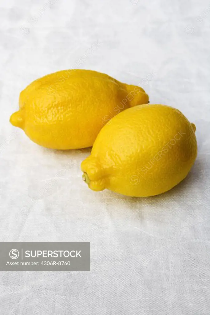 Two lemons, close-up.