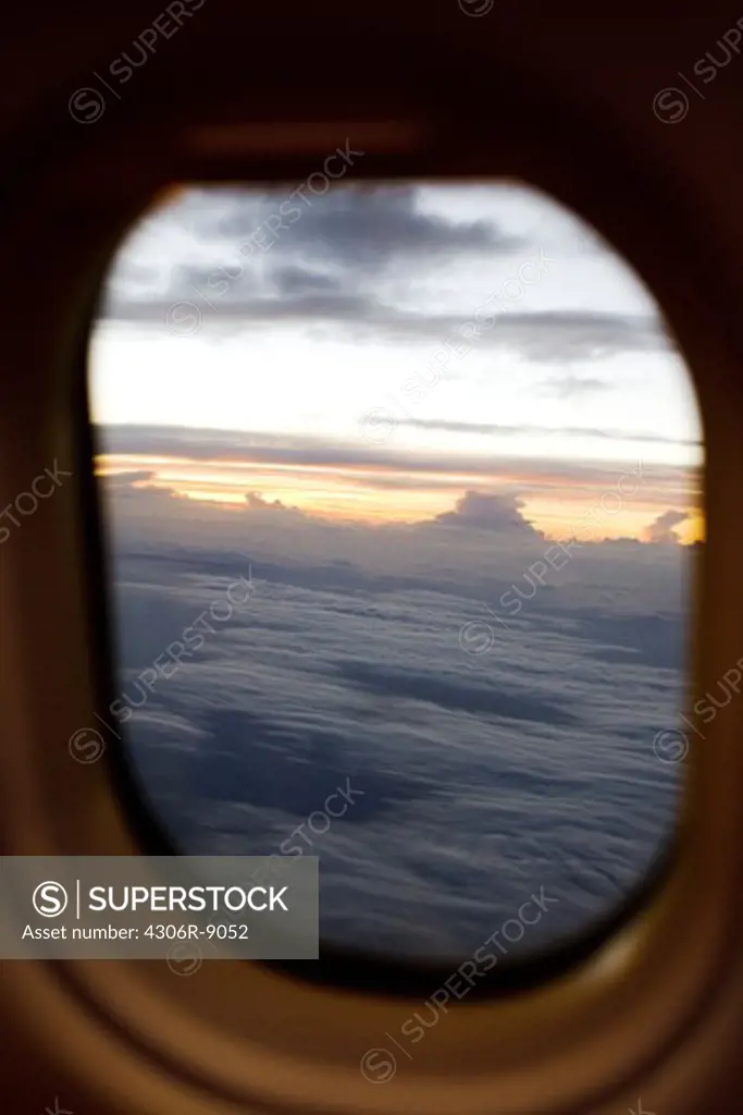 View from an airplane window.