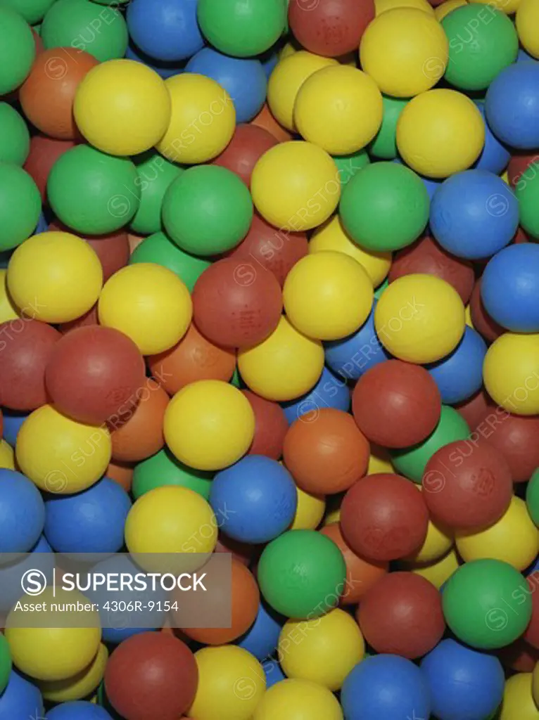 Balls in different colours.