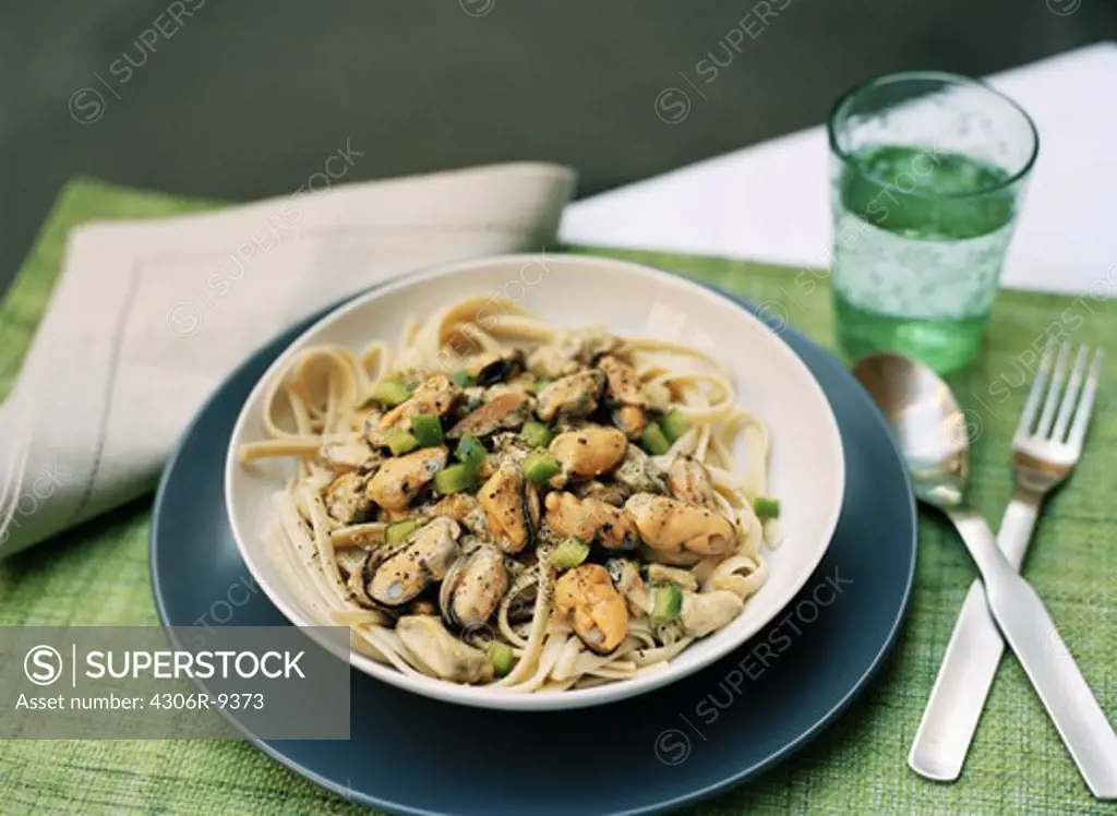 Pasta and clams.
