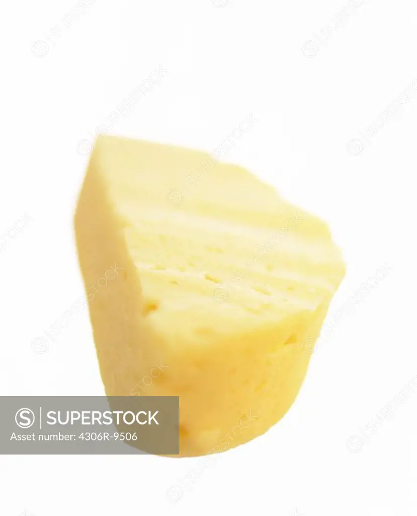 Cheese on a white background.