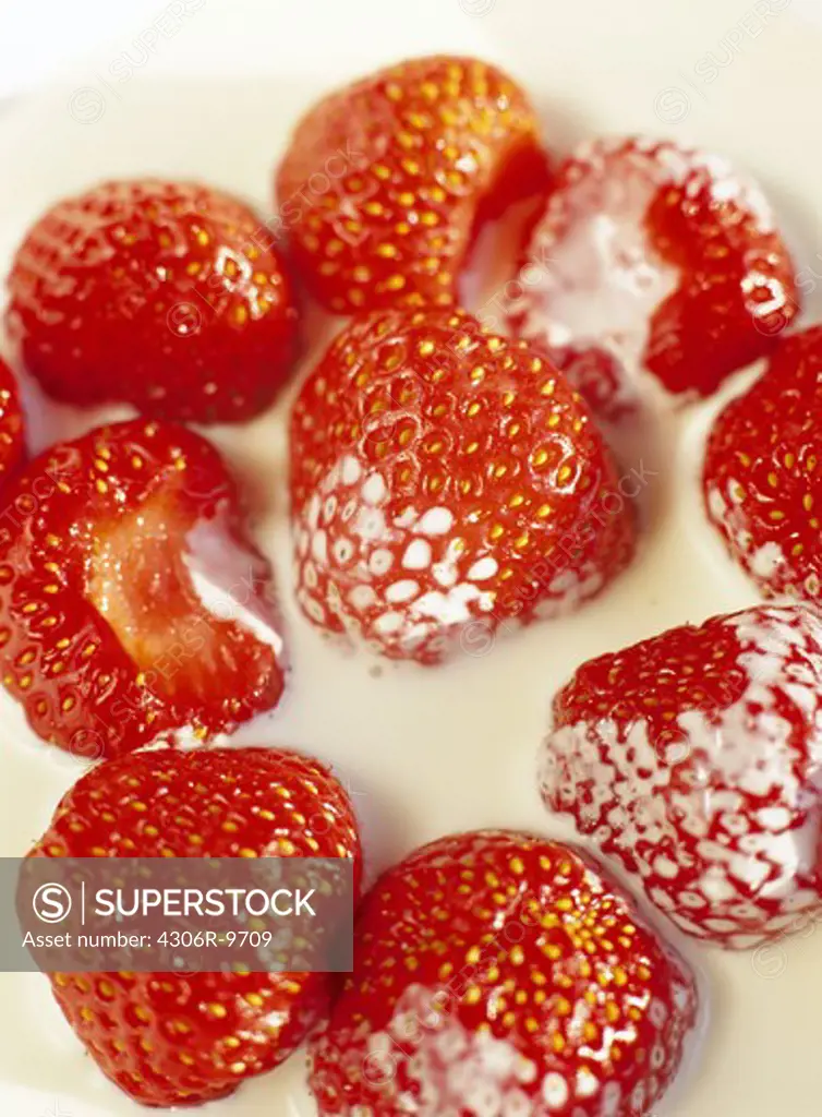 Strawberries with cream.
