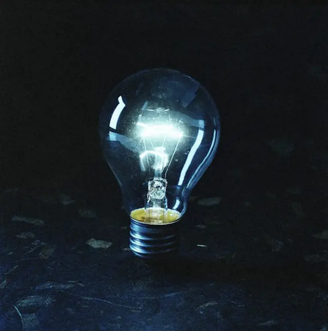 Light bulb with black background,Sweden.