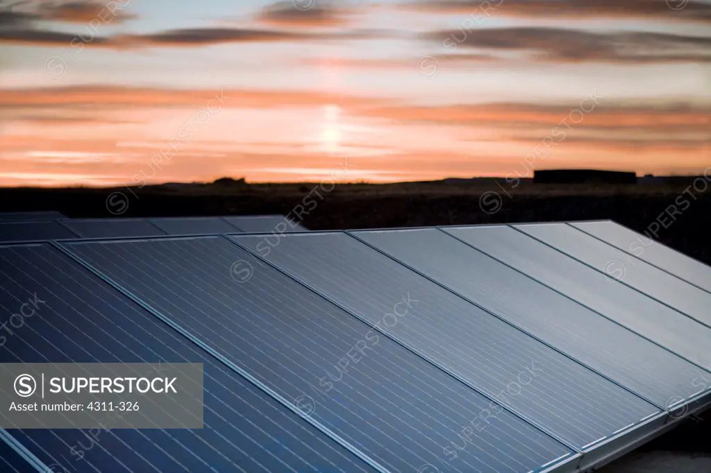 Solar panels at White Bluffs Solar Station, Richland, Washington State, USA