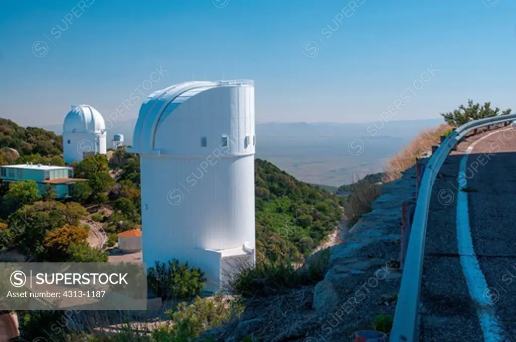 A view of the 2.3-meter Bok telescope dome at Kitt Peak National Observatory, Arizona