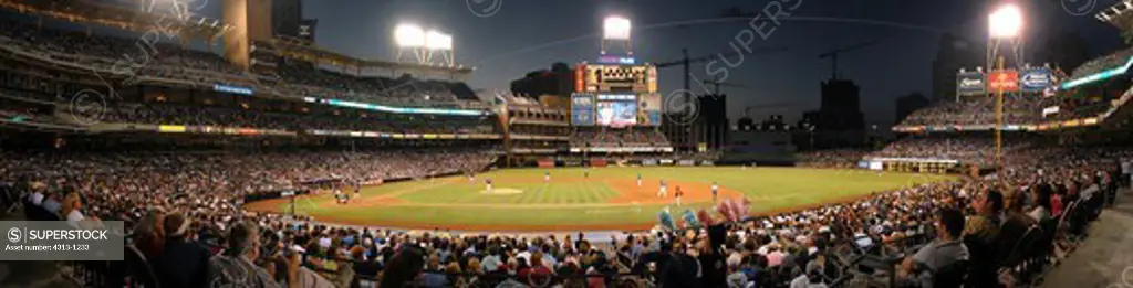 Panorama of PETCO Park, San Diego, California. Home of baseball's San Diego Padres.