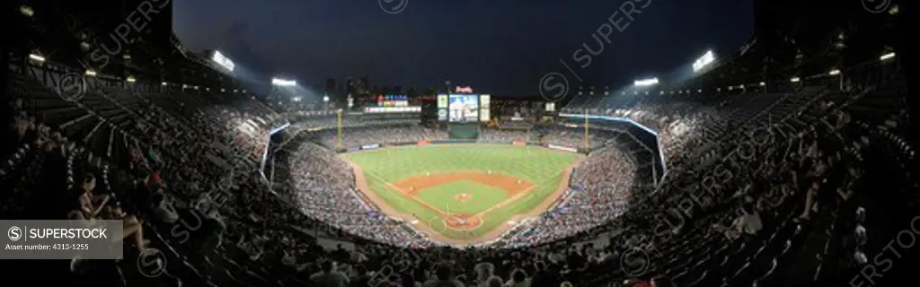 Panorama of Turner Field, Atlanta, Georgia. Home of baseball's Atlanta Braves.