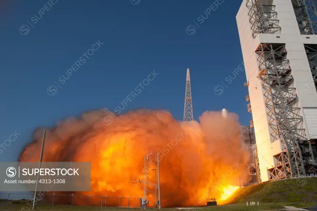 A Delta IV-Heavy (Delta 4-Heavy) rocket lifts off from Cape Canaveral's Complex 37B with a classified spy satellite for the National Reconnaissance Office (NRO) dubbed NROL-15 on June 29, 2012, at 9:15 a.m. EDT