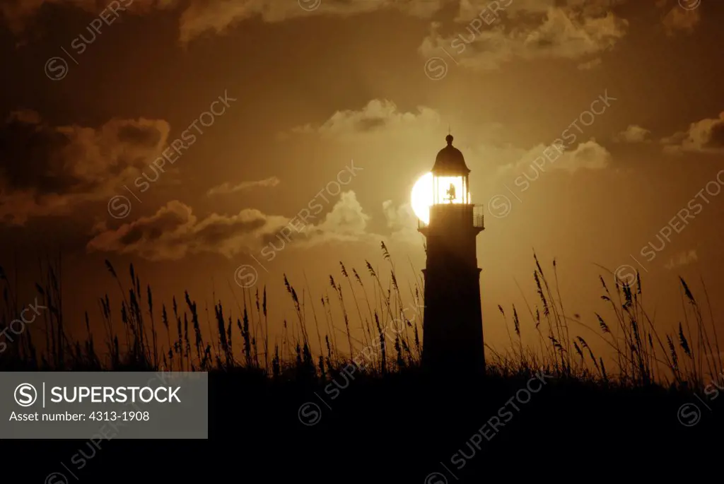 Ponce De Leon Inlet Lighthouse at sunset, Ponce De Leon Inlet, Florida, USA
