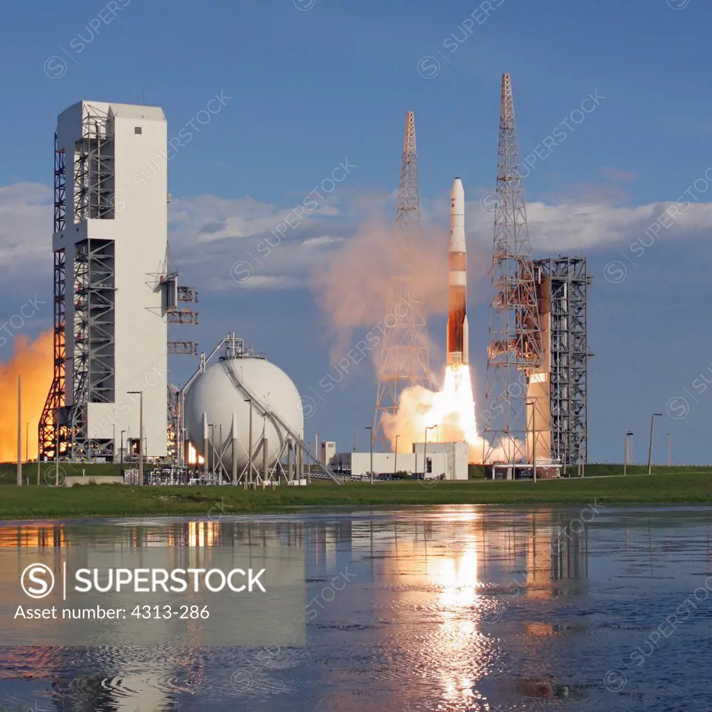 A Delta IV rocket launches the GOES-O (Geostationary Operational Environmental Satellite) weather satellite for NASA and NOAA.
