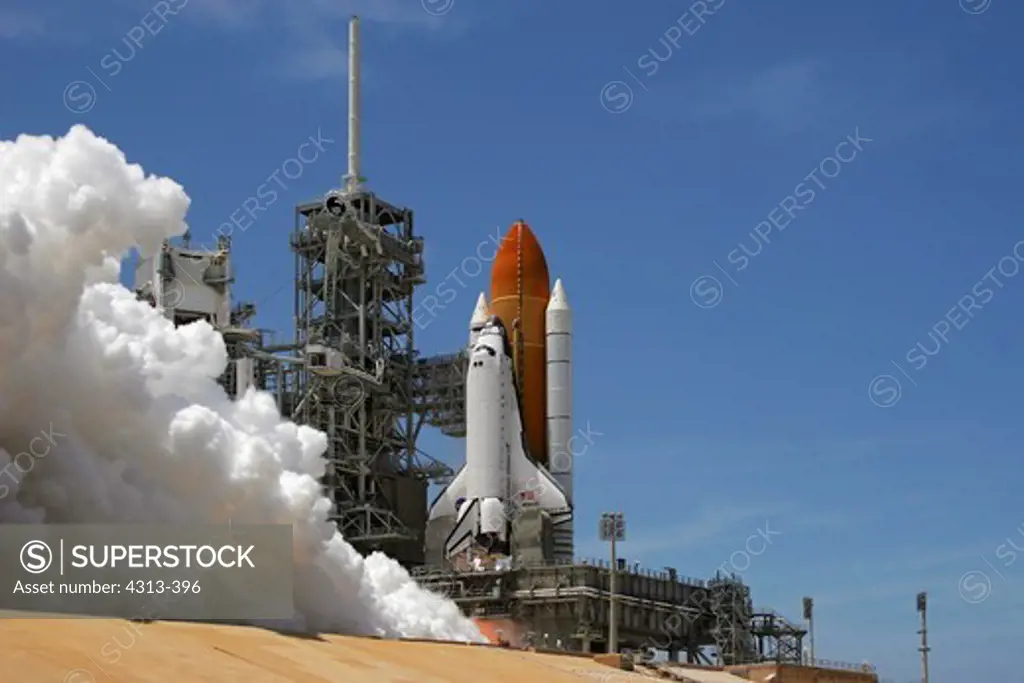 The Shuttle Atlantis lifts off Pad 39A at 2:20pm EDT May 14, 2010, on mission STS-132 carrying Russia's Rassvet module to the International Space Station. It was Atlantis' penultimate flight.