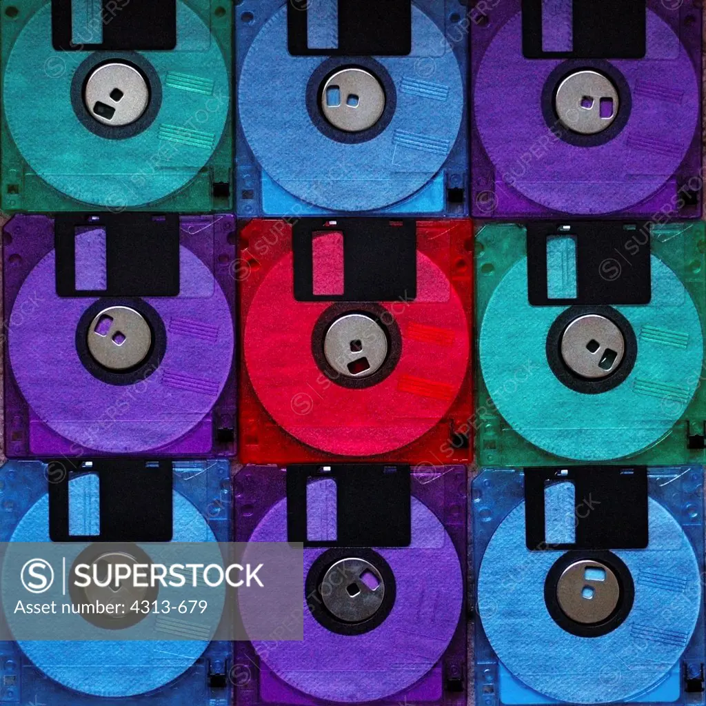 Multicolored Floppy Disks