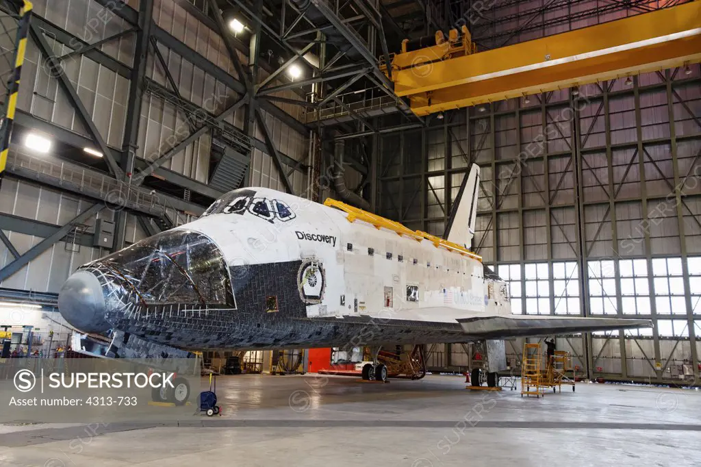 Space Shuttle Discovery, In Storage, Being Readied For Smithsonian