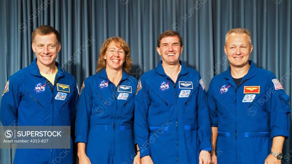 STS-135 Crew After Landing