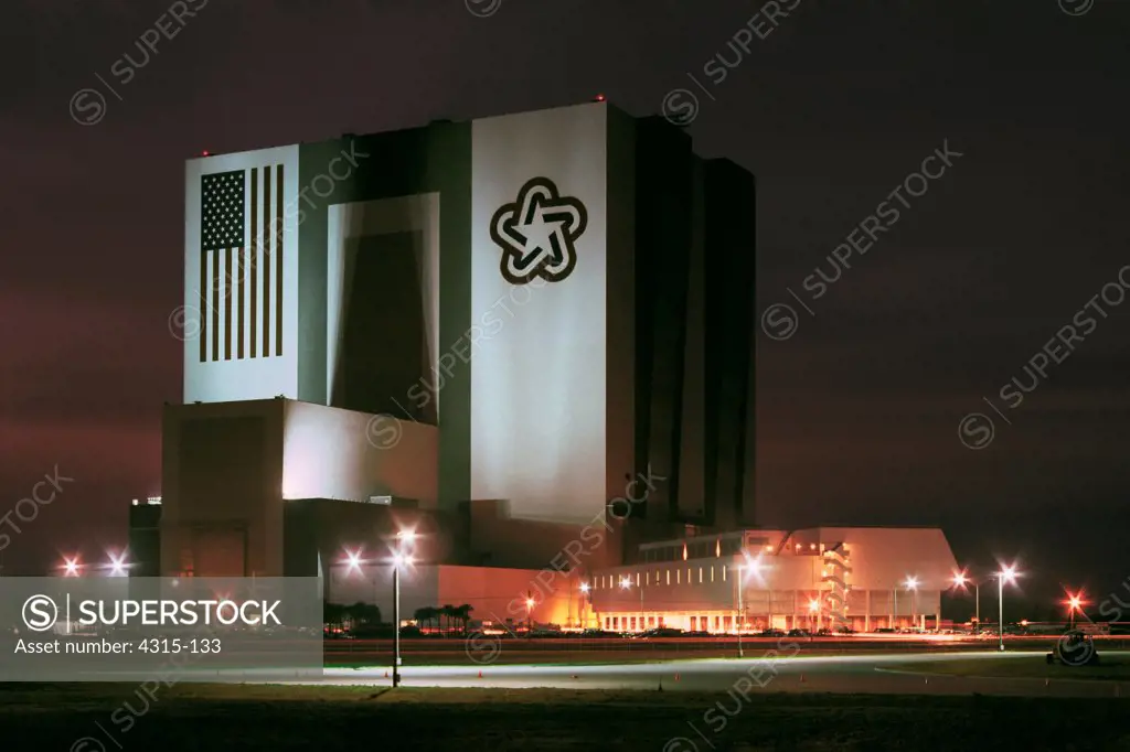 Vehicle Assembly Building at Midnight