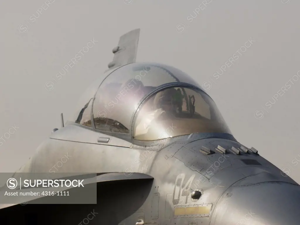 Detail View of a US Marine Corps F/A-18D Hornet at Al Asad Air Base in the Al Anbar Province of Iraq