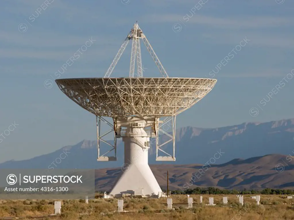Radio Telescope Pointed Toward Deep Space