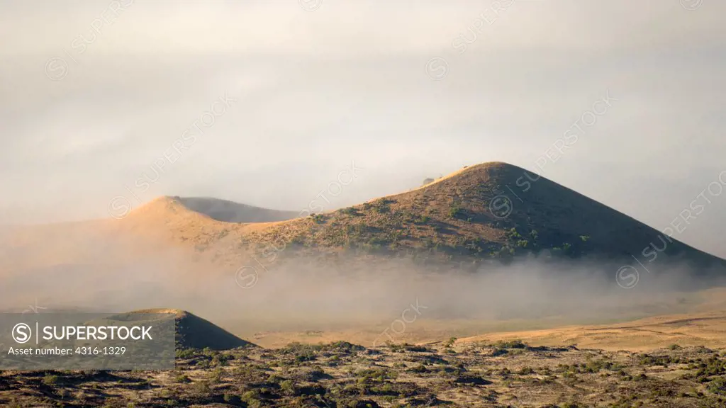 Clouds Envelop a Cinder Cone That Lies Between Mauna Loa and Mauna Kea on Hawaii's Big Island