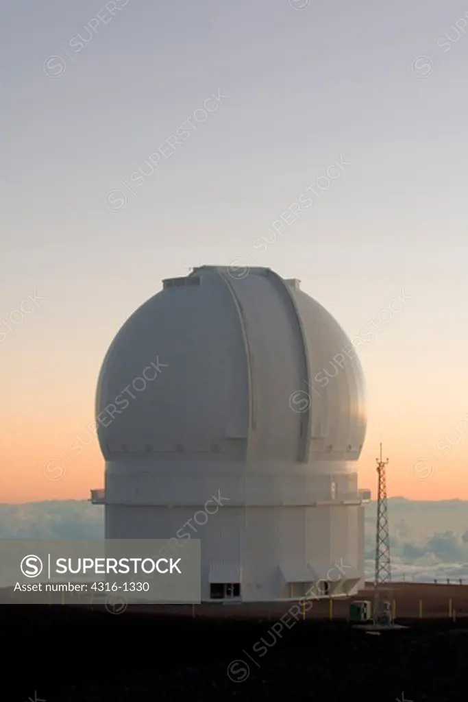 Morning Light on the Canada-France-Hawaii Telescope Atop Hawaii's Mauna Kea