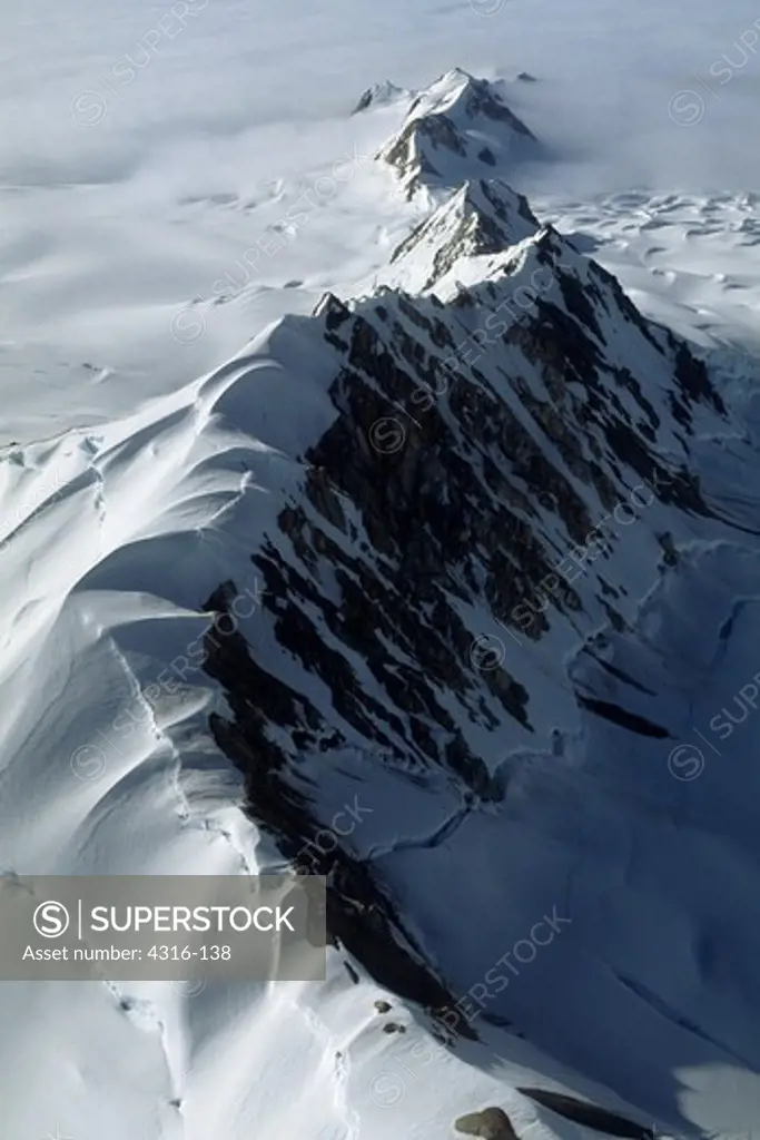 A Glaciated Ridge of Icefield Ranges