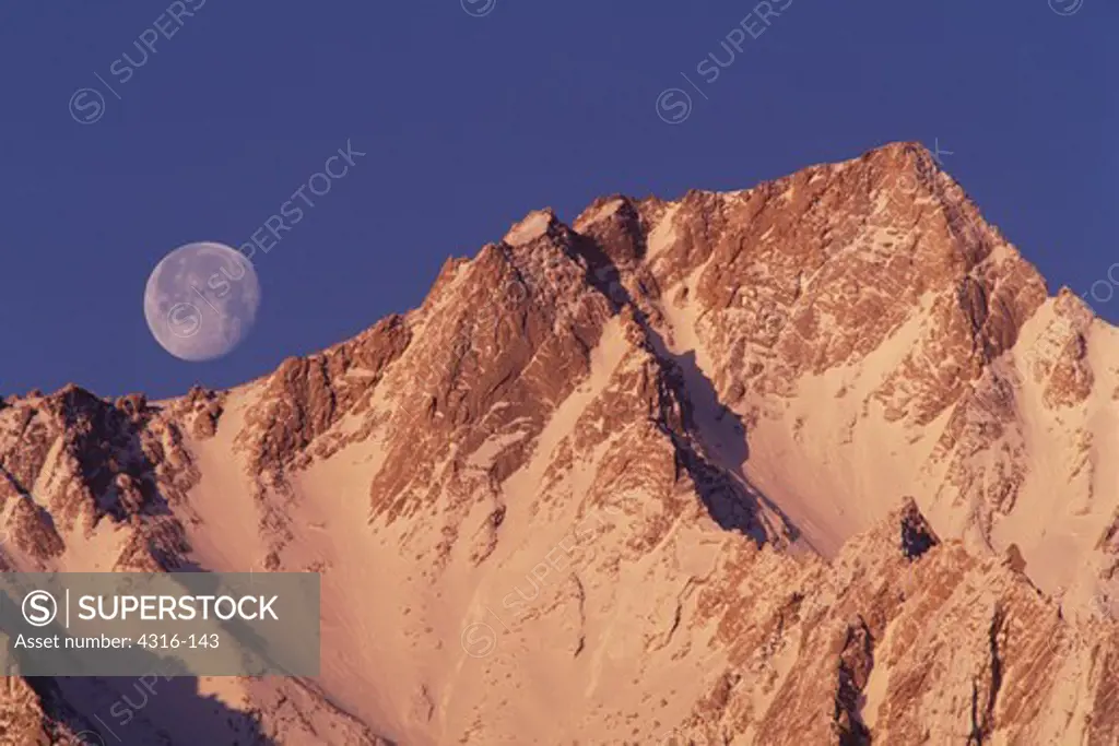 A Gibbous Moon and Granite Ridge