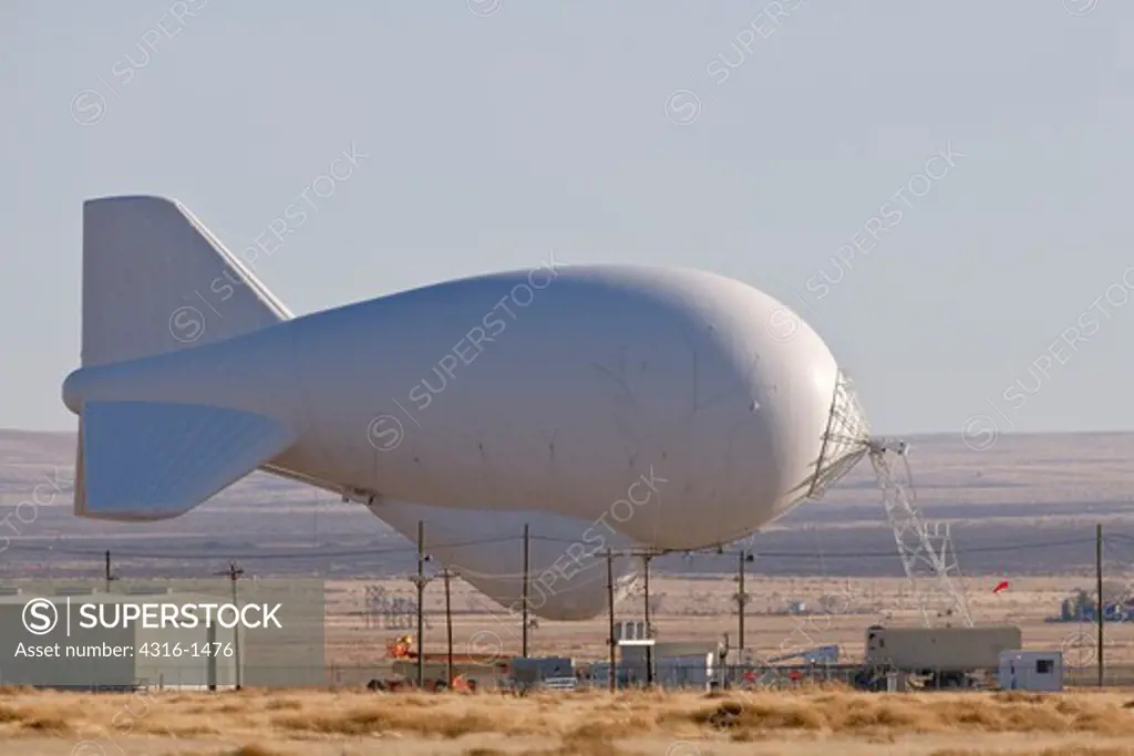 TARS Radar Balloon Tethered at Marfa, Texas