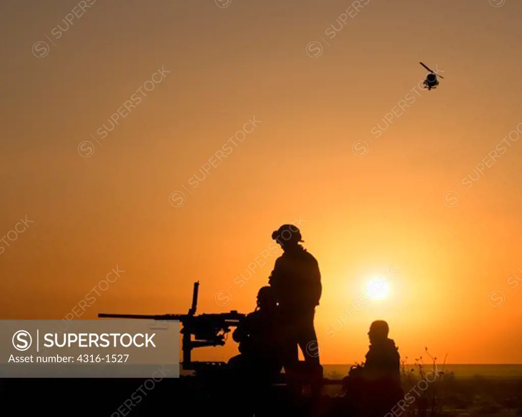 Sunset on Live Fire Air Support Training