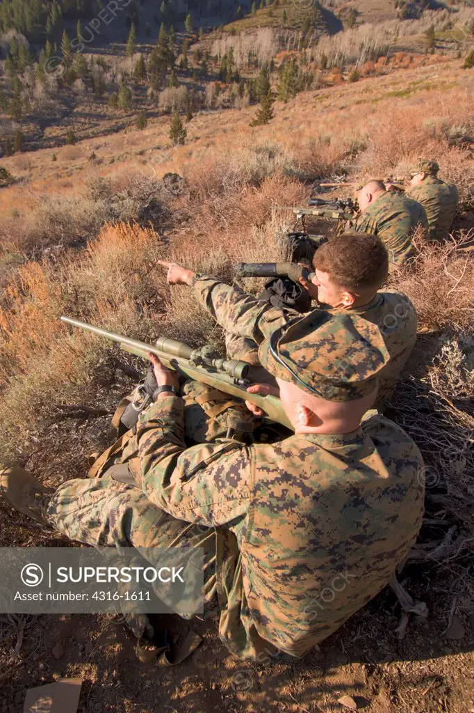 U.S. Marines During High Angle Mountain Sniper Training