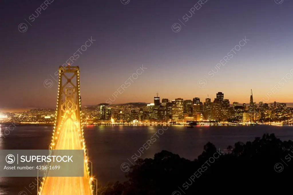 San Francisco - Oakland Bay Bridge and the City of San Francisco