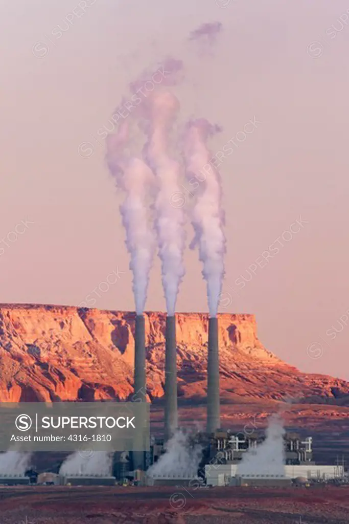 Navajo Coal Burning Power Plant Near Page, Arizona