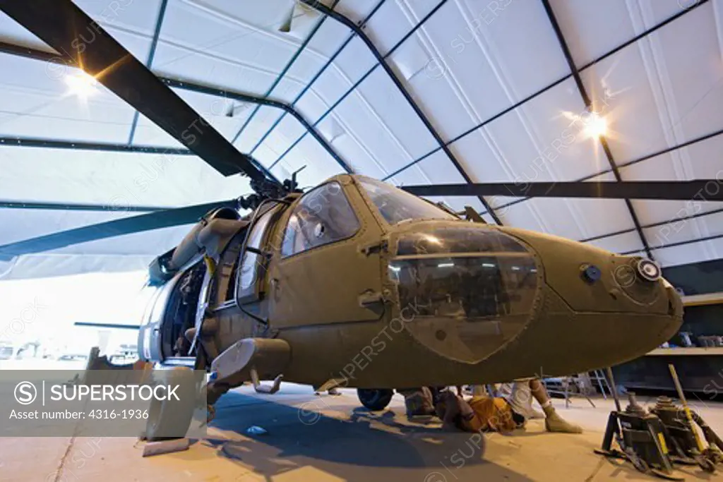 UH-60 Blackhawk Undergoing Maintenance