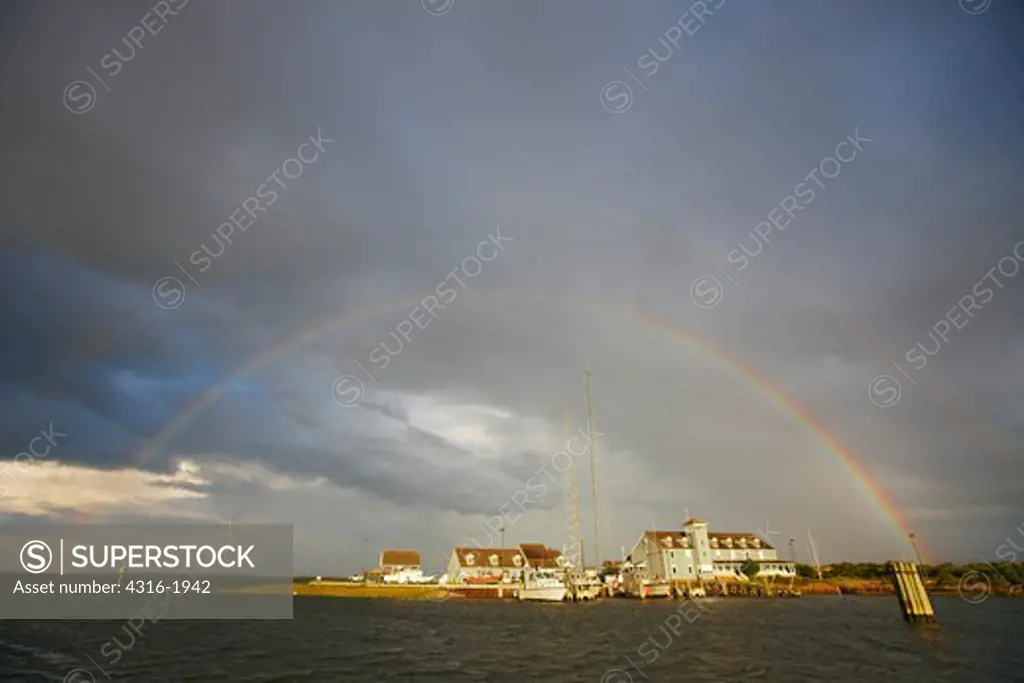 Rainbow Over Oregon Inlet Coast Guard Station