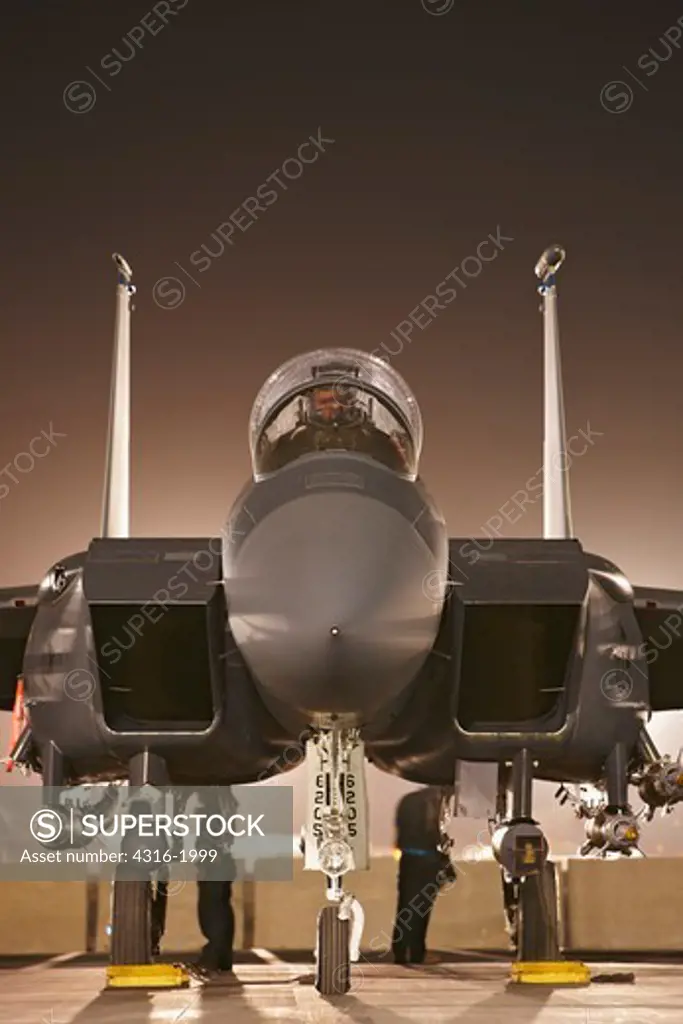 Preparing an F-15E Strike Eagle at Bagram Air Base