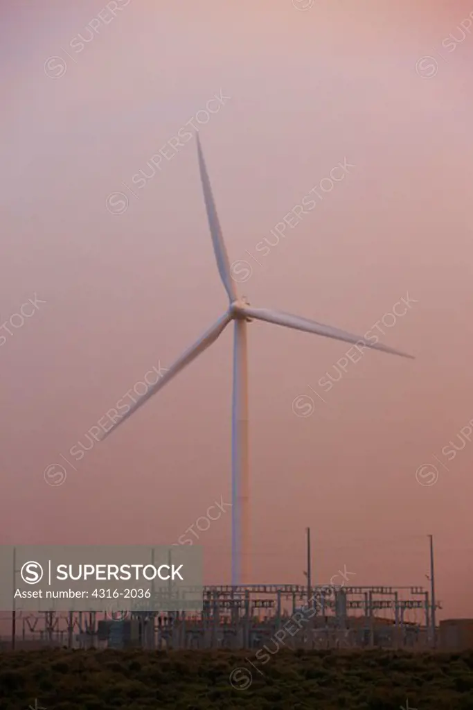 Wind Turbine and Power Transmission Substation, Fort Bridger Wind Farm