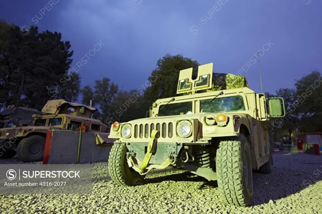 Humvee at Dusk, in Jalalabad, Afghanistan