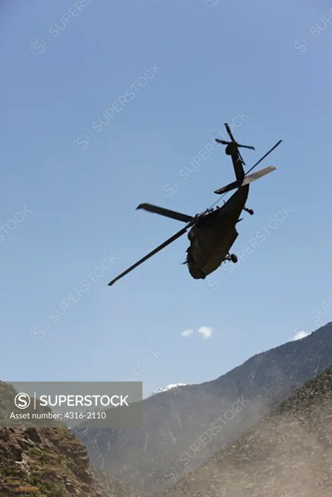 U.S. Army Blackhawk Helicopter in Flight