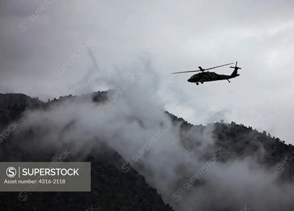 U.S. Army UH-60 Blackhawk Helicopter Over Hindu Kush