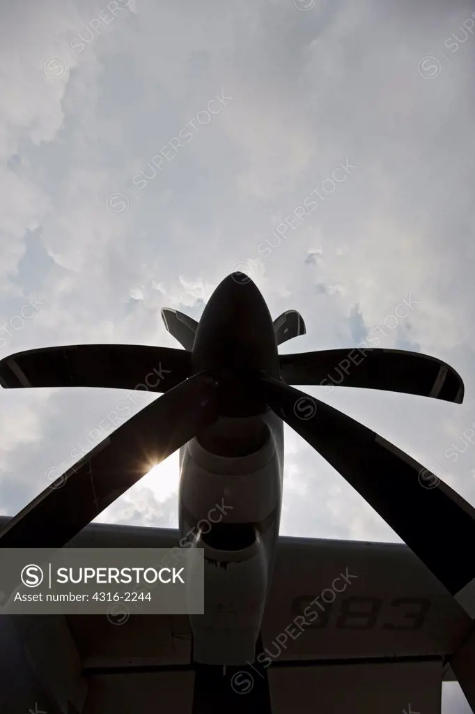 This United States Marine Corps C-130J Super Hercules uses scimitar shaped blades for their propeller assembly, enhancing flight performance.