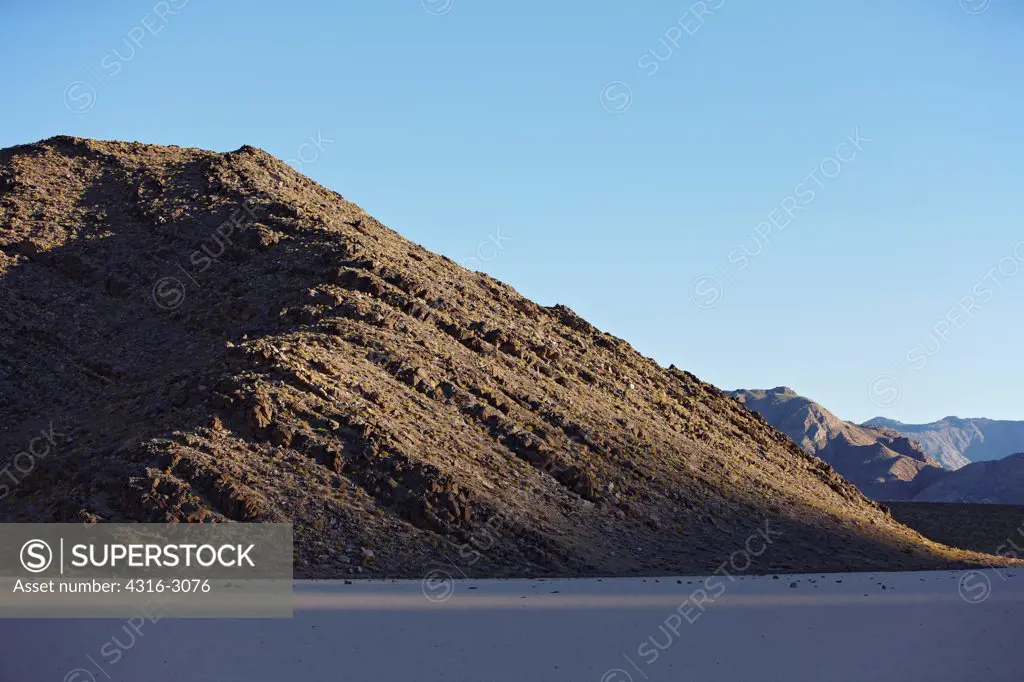 A ridge of dolomite that forms the southern periphery of Racetrack Valley and abuts Racetrack Playa, Death Valley National Park, California.