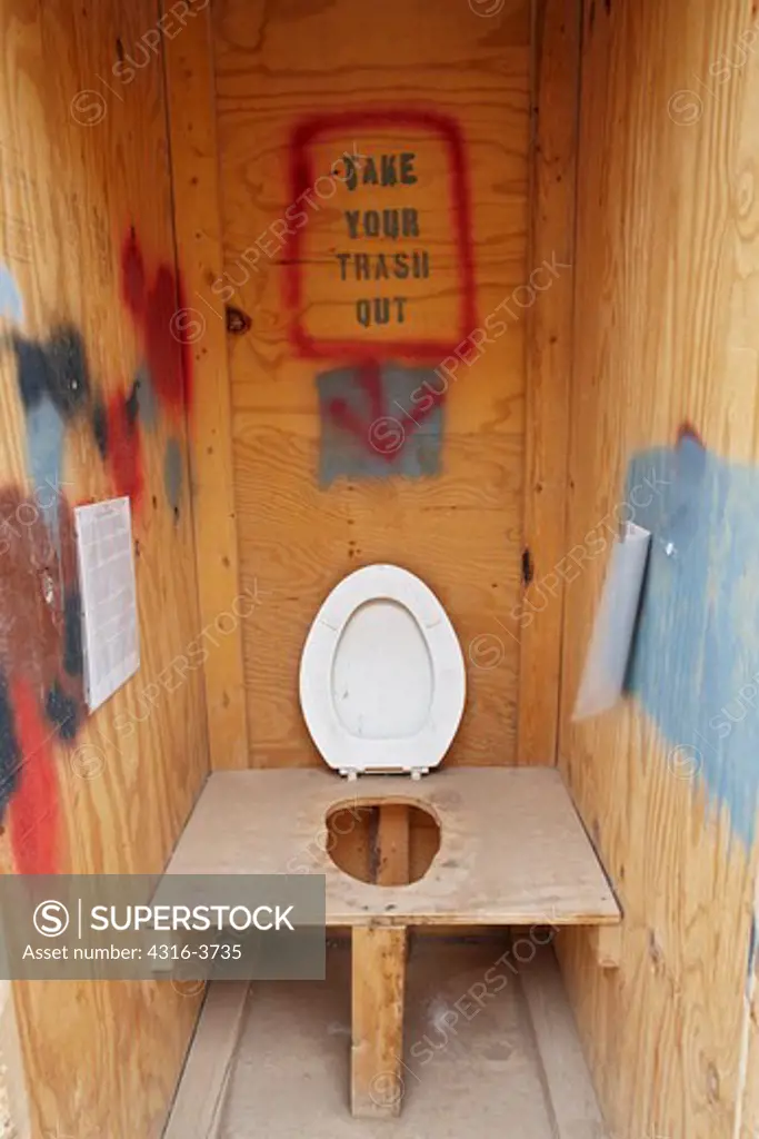 Latrine at an Austere Military Base in Afghanistan.