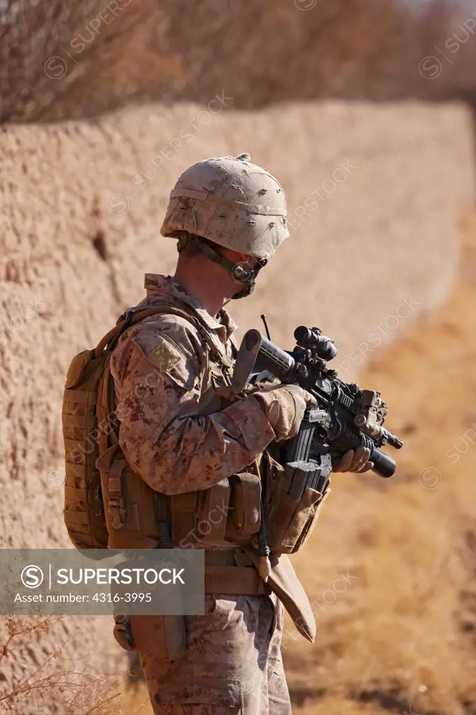 U.S. Marine in Afghanistan's Helmand Province
