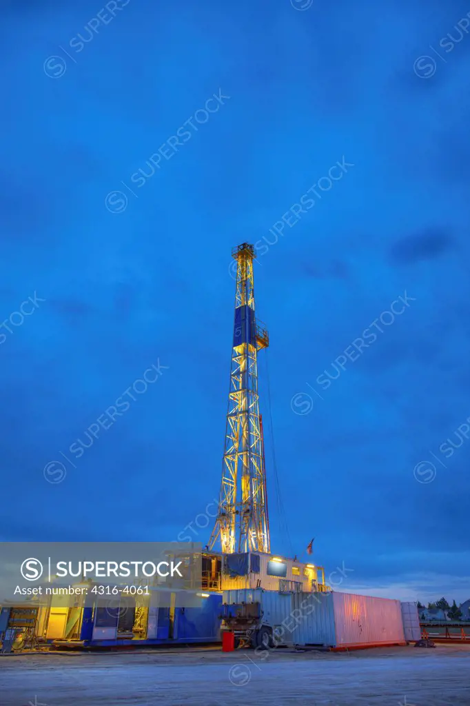 Natural Gas Drilling Rig, High Dynamic Range, or HDR View