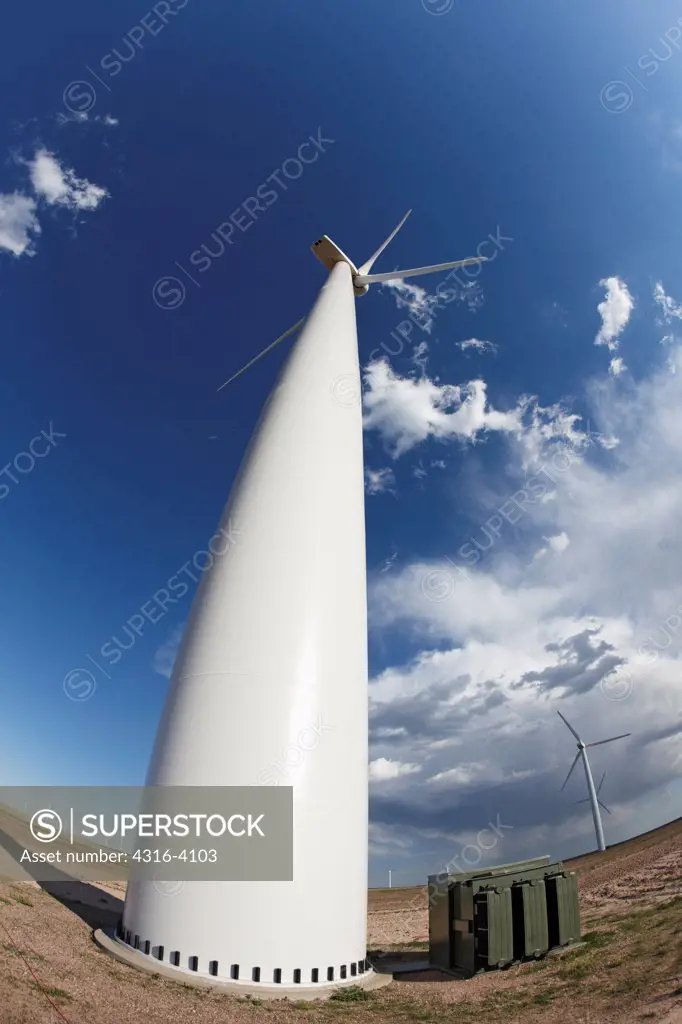 Fisheye View of a Wind Turbine