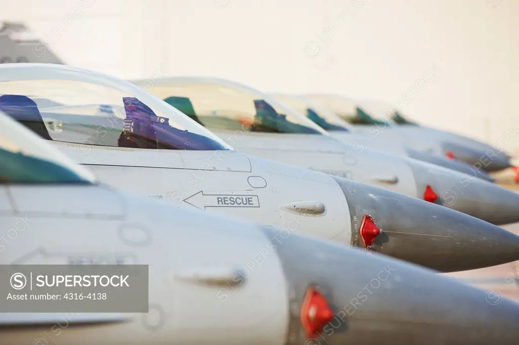 Line of F-16 Jets