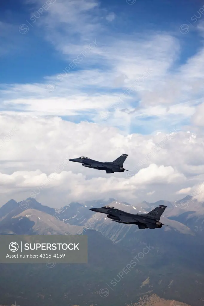 Two F-16s in Flight