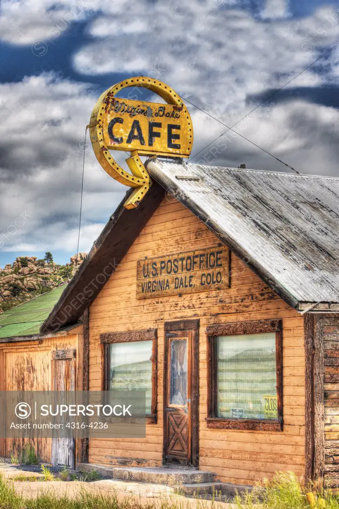 Abandoned Café on Roadside, High Dynamic Range, or HDR Image