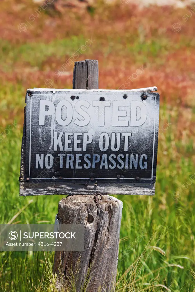 No Trespassing Sign, High Dynamic Range, or HDR Image