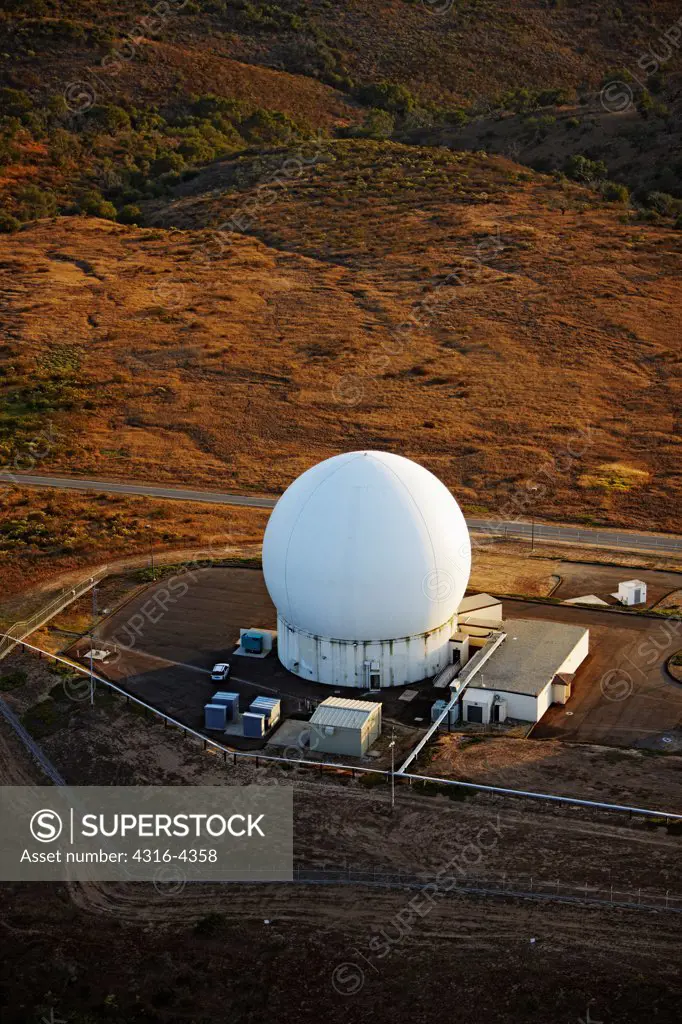 Aerial View of Radar Dome at Vandenberg Air Force Base