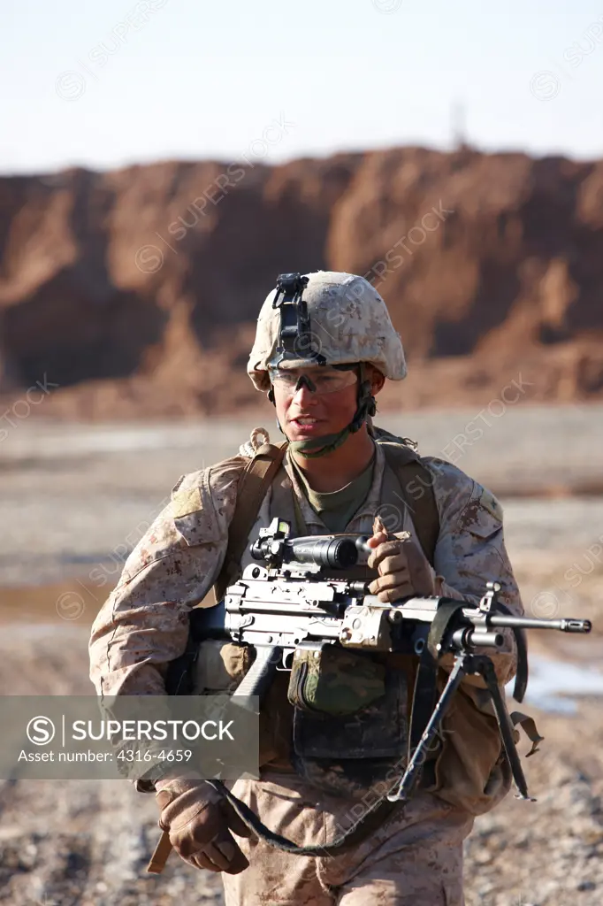 United States Marine during combat operation in Afghanistan's Helmand Province